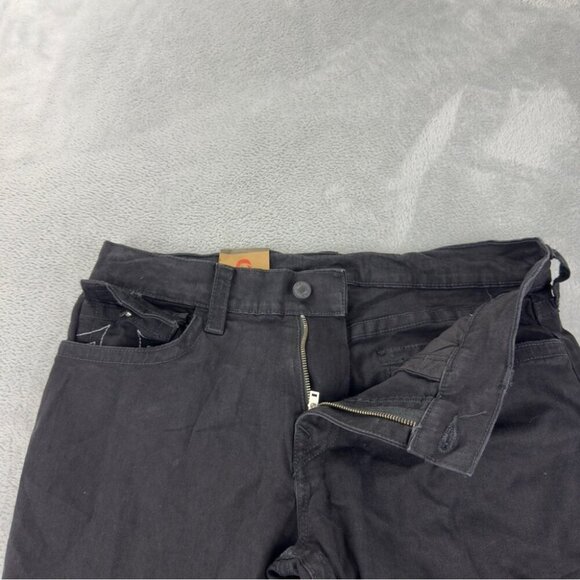 True Religion NWT Men's Size 36x30 Black Denim Relaxes Flared Jeans Zipper Fly - Picture 7 of 10